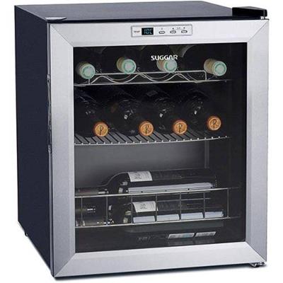 Adega Suggar Lyon Digital 13 Garrafas Preto Inox 220V AD1522IX