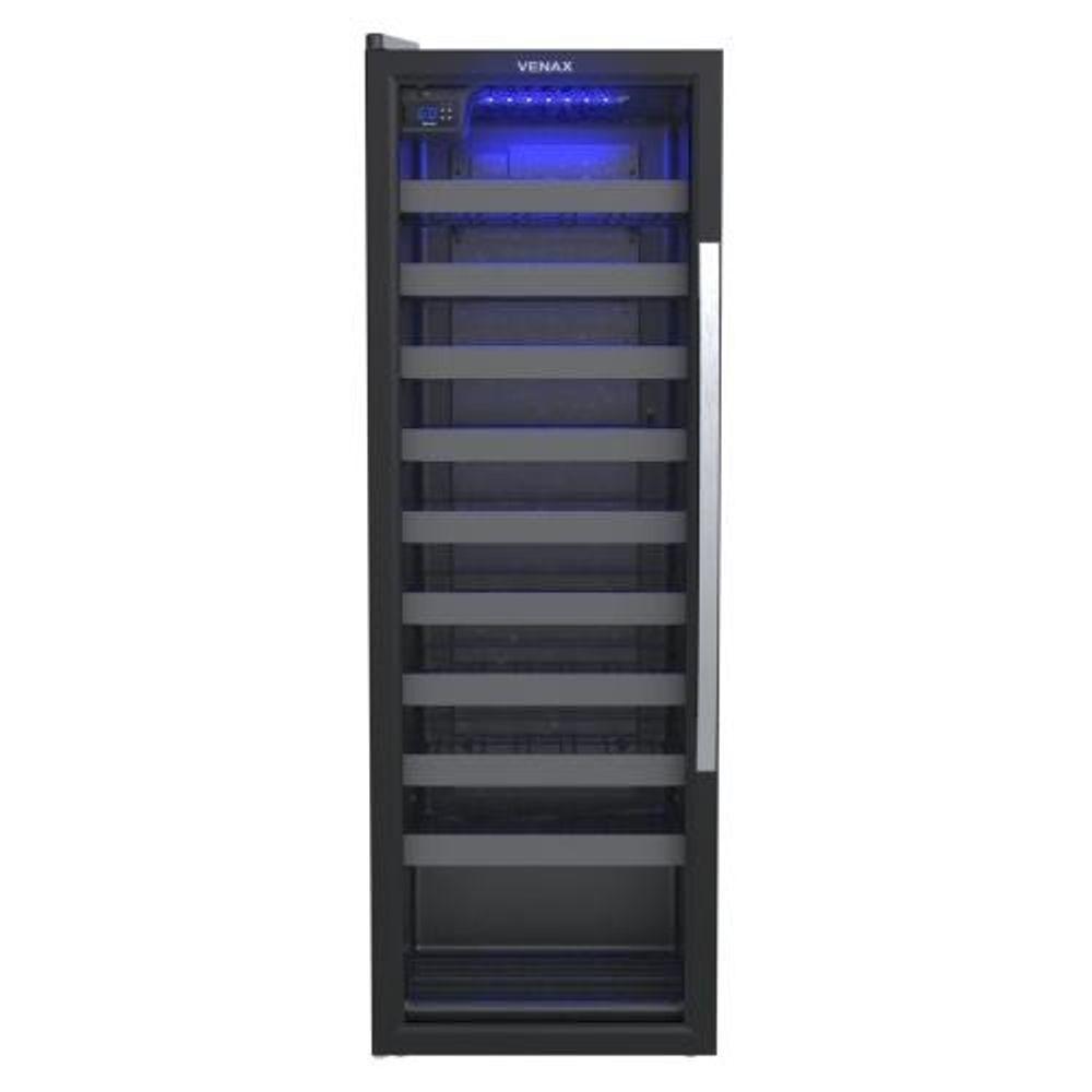 Adega Venax Piubella 50 Garrafas Porta Invertida Preta 110V 19938 - 1