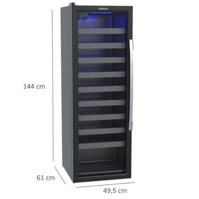 Adega Venax Piubella 50 Garrafas Porta Invertida Preta 110V 19938
