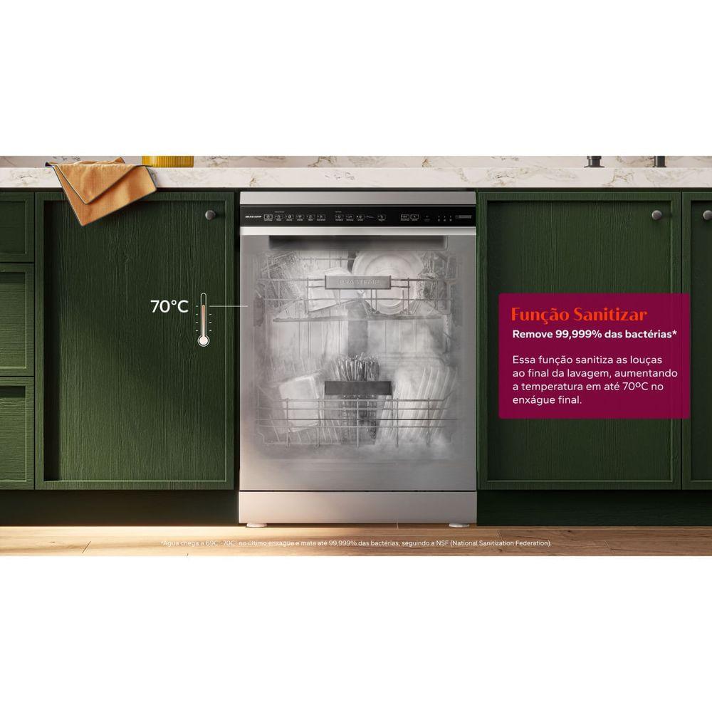 Lava-Louças Brastemp 15 Serviços Smart Sensor Inox 220V BLF61ARBNA - 9