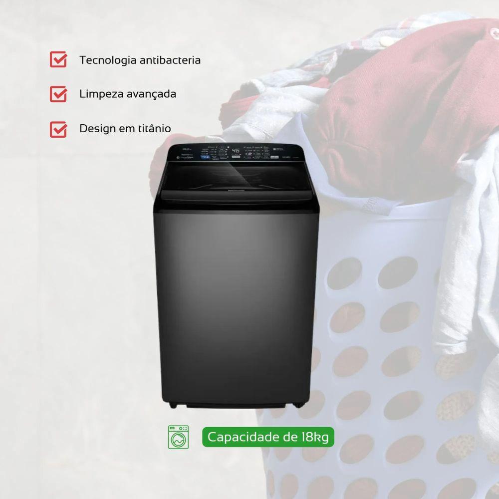 Lavadora Panasonic 18kg Titanium com Tecnologia Antibacteria 110V NA-F180P7TA - 5