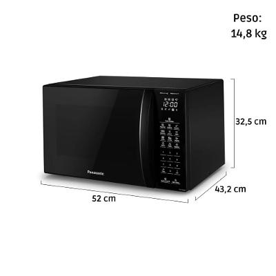 Micro-ondas Panasonic de Bancada 34L Preto 110V NN-ST66NBRUN