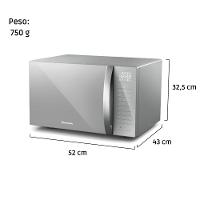 Micro-ondas de Bancada Panasonic 34 Litros Inox 110V NN-ST67LSRUN - 3