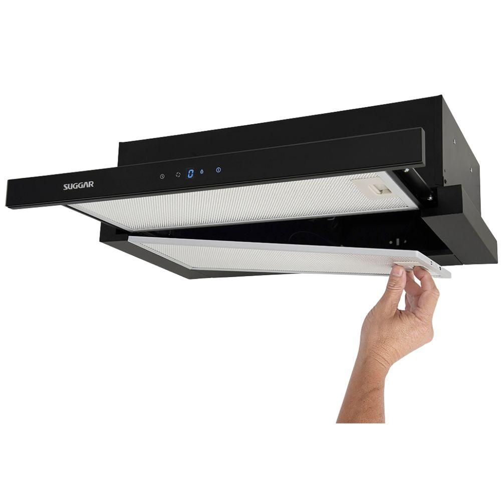 Depurador de Ar Suggar Slim Touch de Embutir 80cm Preto 220V DE82THPT - 2