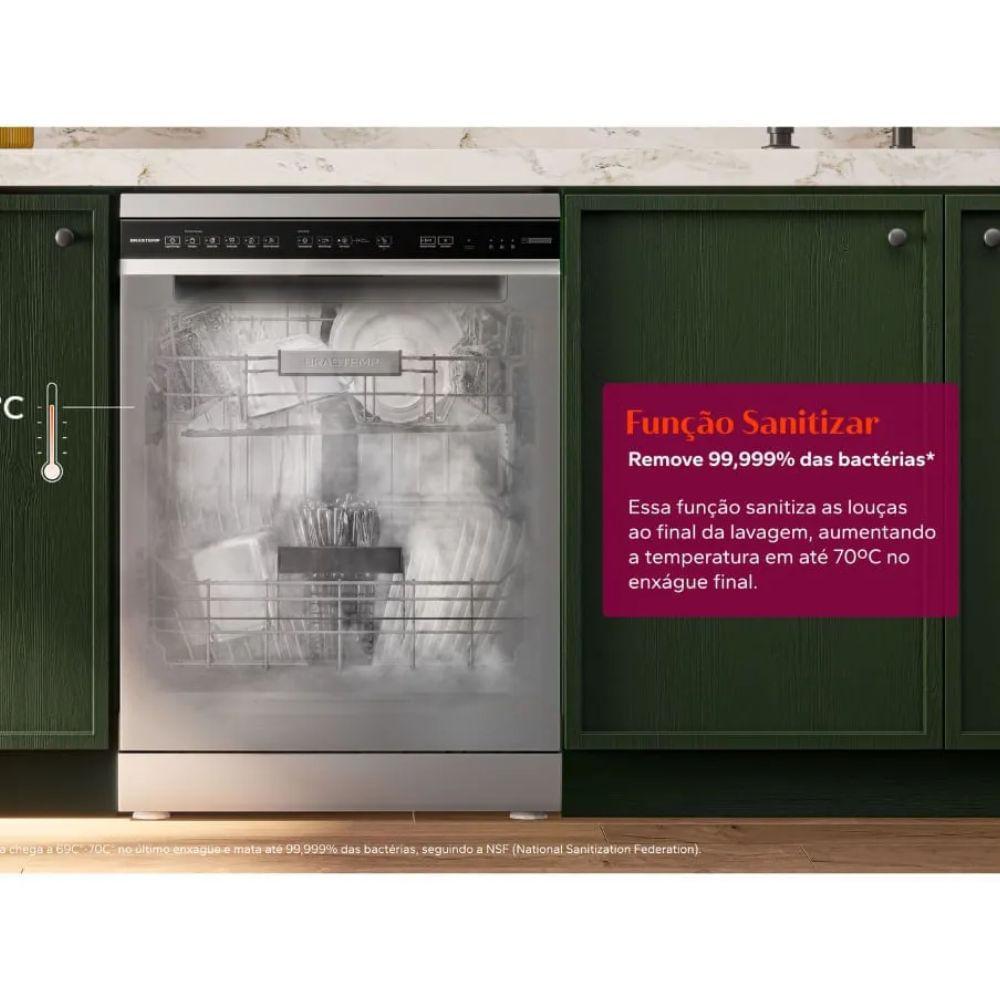 Lava-Louças Brastemp 15 Serviços Smart Sensor Inox 110V BLF61ARANA - 9