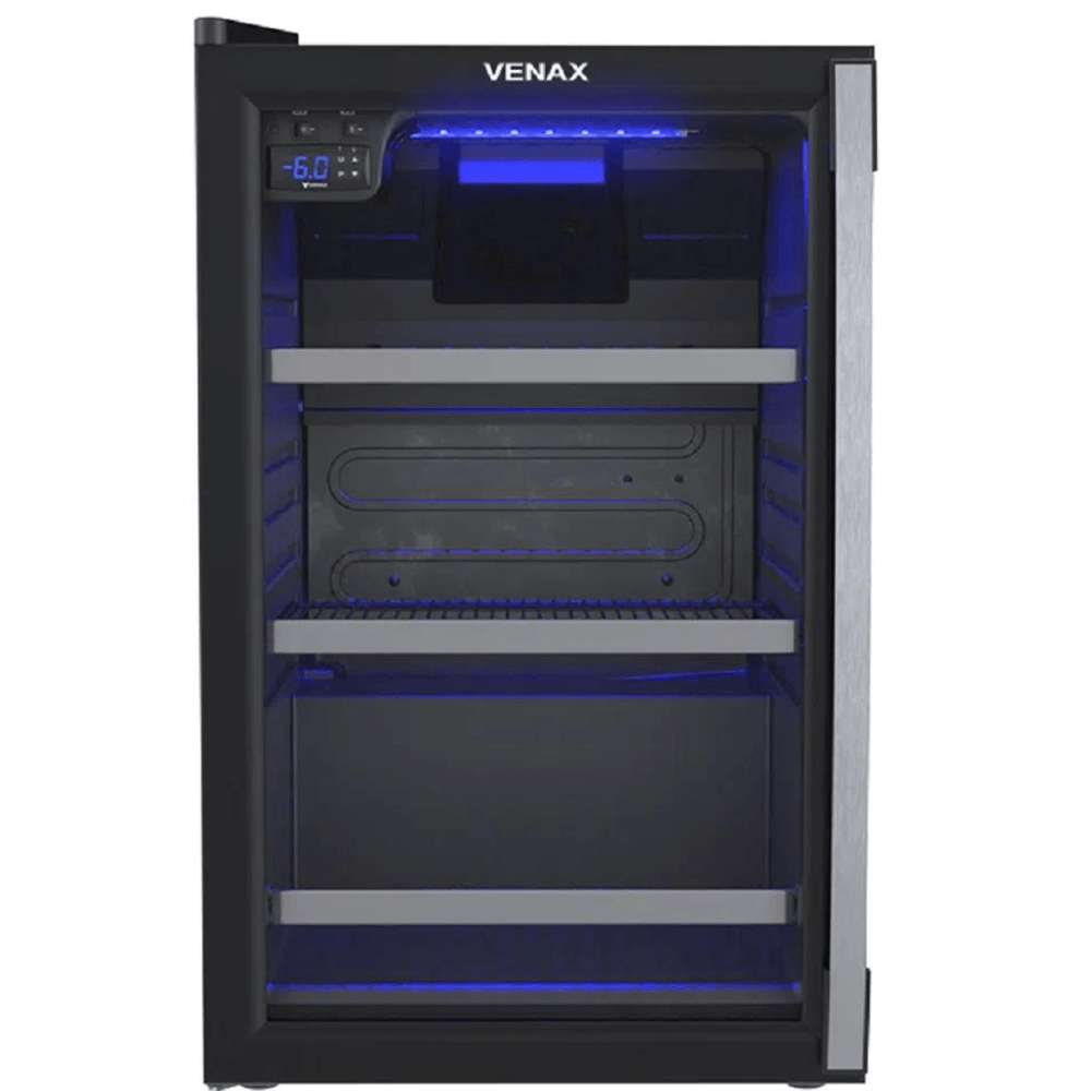 Cervejeira Venax Blue Light 100 Litros Abertura Para Esquerda Preto Fosco 110V 37714 - 1