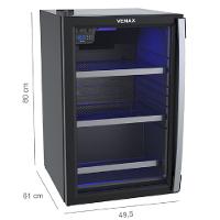 Cervejeira Venax Blue Light 100 Litros Abertura Para Esquerda Preto Fosco 110V 37714 - 4