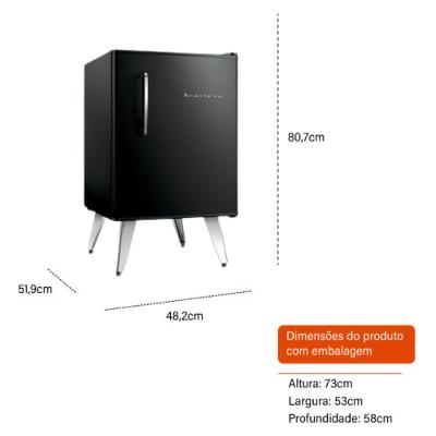 Frigobar Brastemp Retrô 76L Preto 110V BRA08HEANA