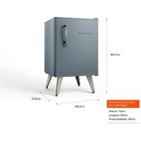 Frigobar Brastemp Retrô 76 Litros Azul Claro 110V BRA08HWANA - 3