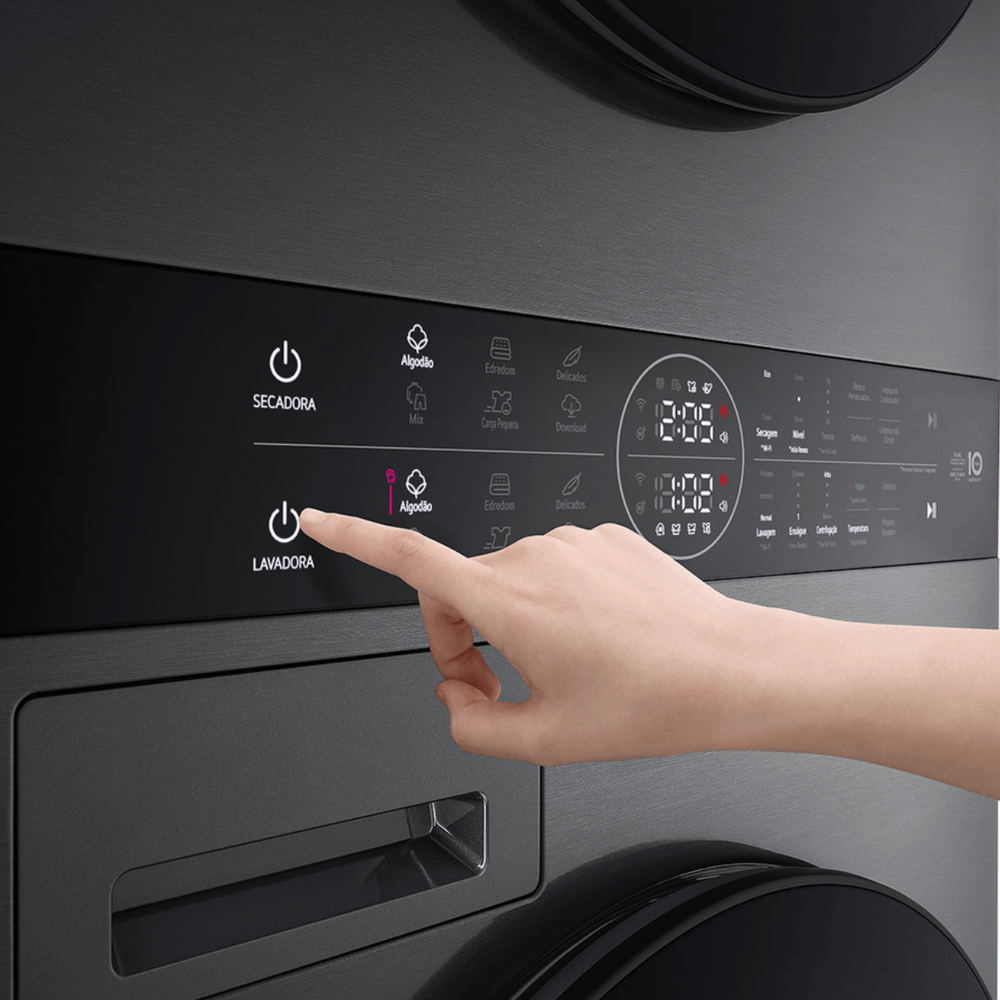 Lava e Seca LG Torre WashTower 14kg Preta Inox 220V WK14BS6A - 5