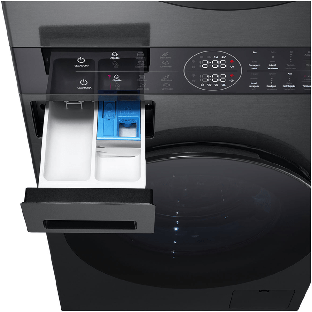 Lava e Seca LG Torre WashTower 14kg Preta Inox 220V WK14BS6A - 7