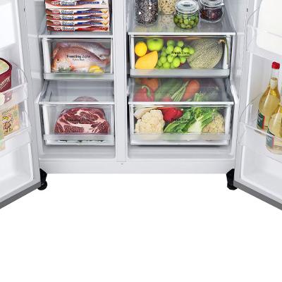 Geladeira LG Side by Side Thinq 611L Inverse Inox 110V GC-L257SLPL