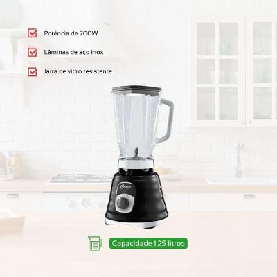 Liquidificador Oster New Osterizer Clássico 1,25L Preto 110V BLST4655B-017