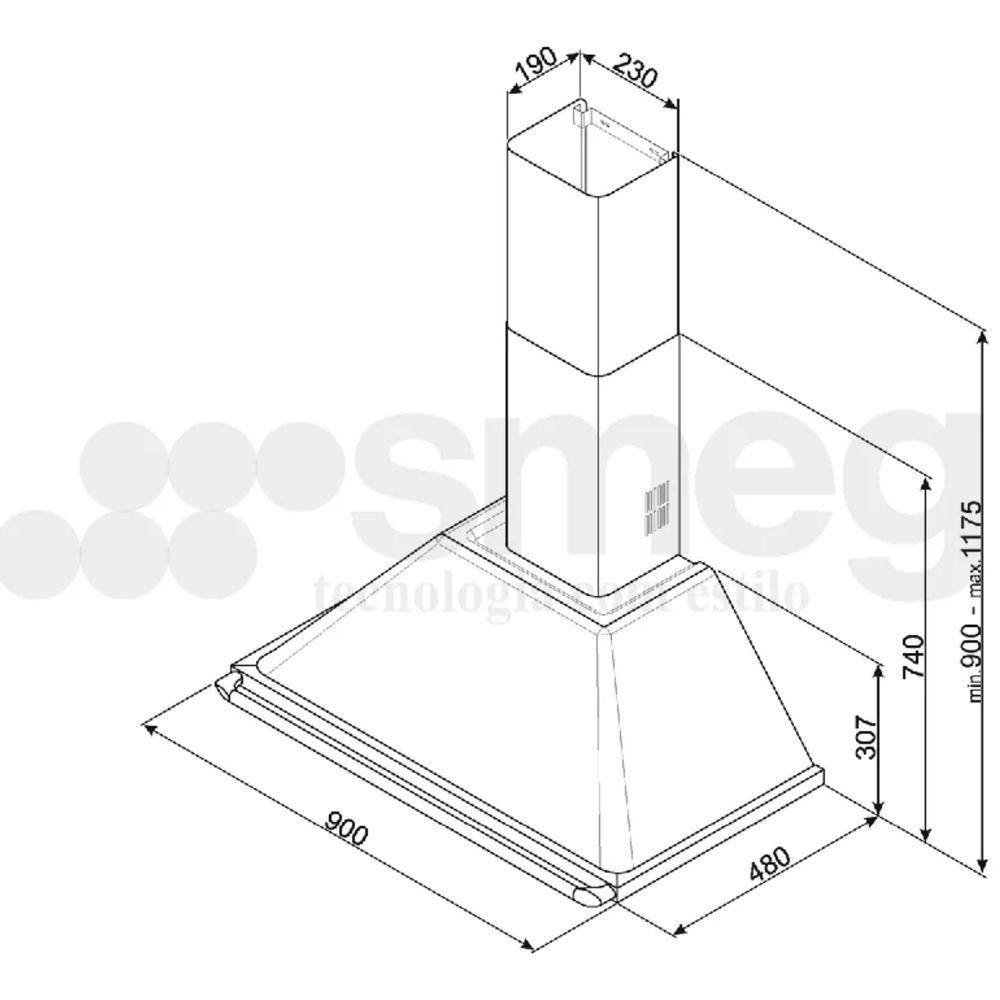 Coifa de Parede Smeg Victoria 90Cm Creme 220V KT90PE - 5