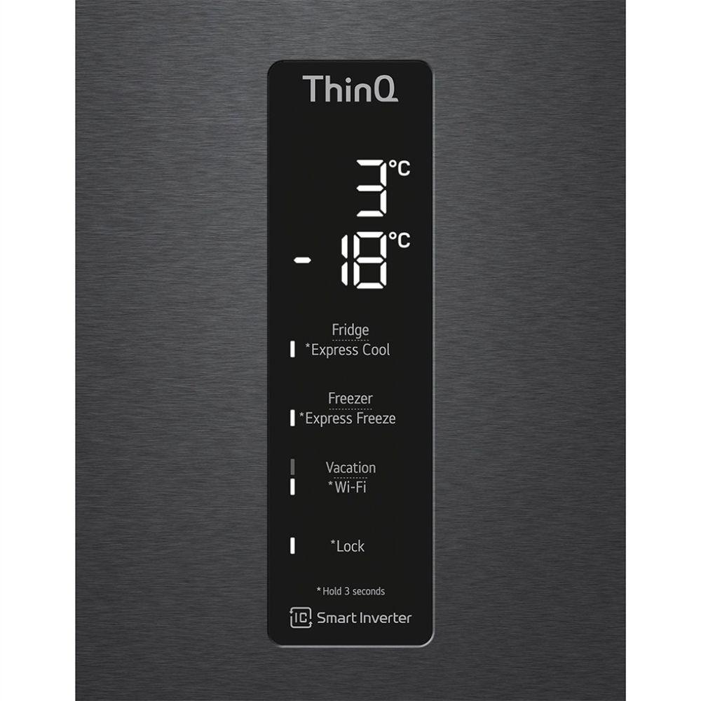 Geladeira LG Smart Frost Free Inverter 451 Litros Inverse Inox Preta 110V GC-B569NQLC - 5