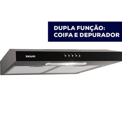 Depurador de Ar Suggar Slim 60Cm Preto 110V DPS161PT