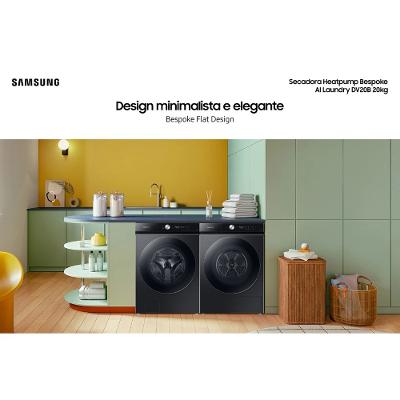 Secadora Samsung Bespoke Wi-Fi Heatpump 20Kg Black 220V DV20B9750CV/AZ