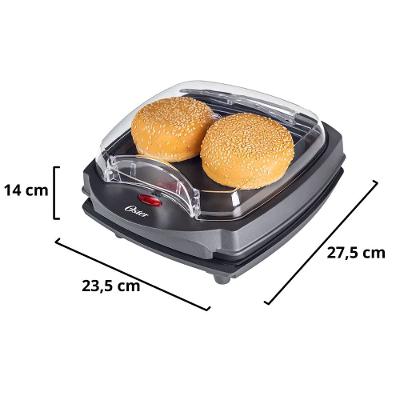 Grill Elétrico Preto Burguer Oster 2 em 1 com Estufa 110V OGRL500-127