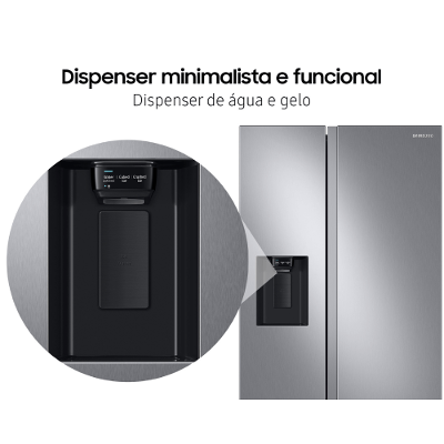 Geladeira Samsung Side by Side RS60 602 Litros Inox Look 220V RS60T5200S9/BZ