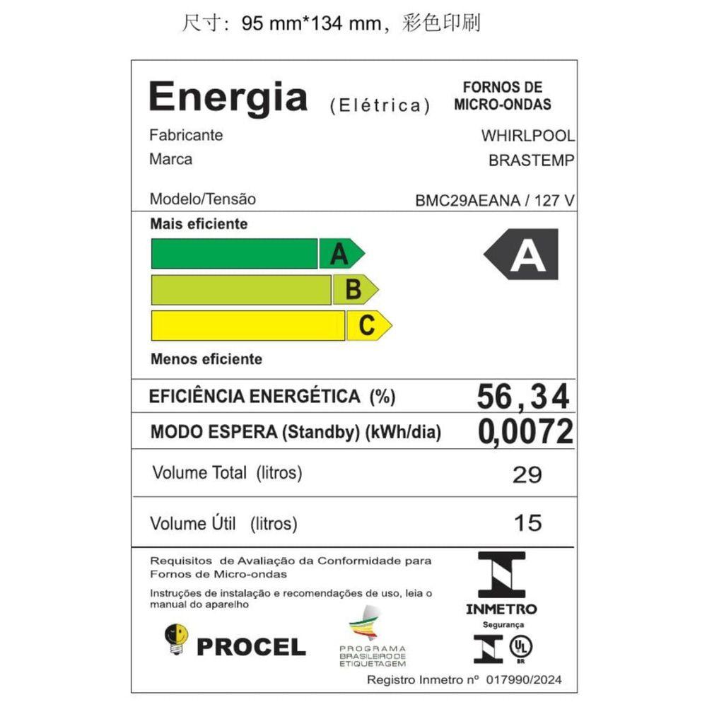 Micro-ondas Brastemp Bancada 29 Litros Air Fryer Cinza - 9