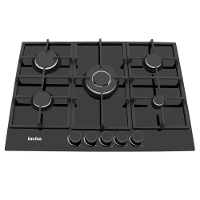 Cooktop a Gás Invita 70cm 5 Bocas Preto Bivolt I-CKG-5Q-70-BL-3TNA - 1
