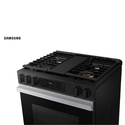 Fogão Samsung 5Q Série 3 Wi-Fi e Air Fry 170L Preto Inox 110V NSG6DG8300SRAZ