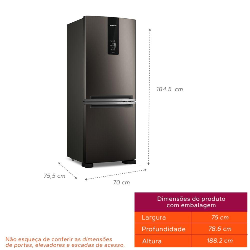 Geladeira Brastemp Eclipse Duplex Smart Flow 447 Litros Inverse Preta 110V BRE57FEANA - 3