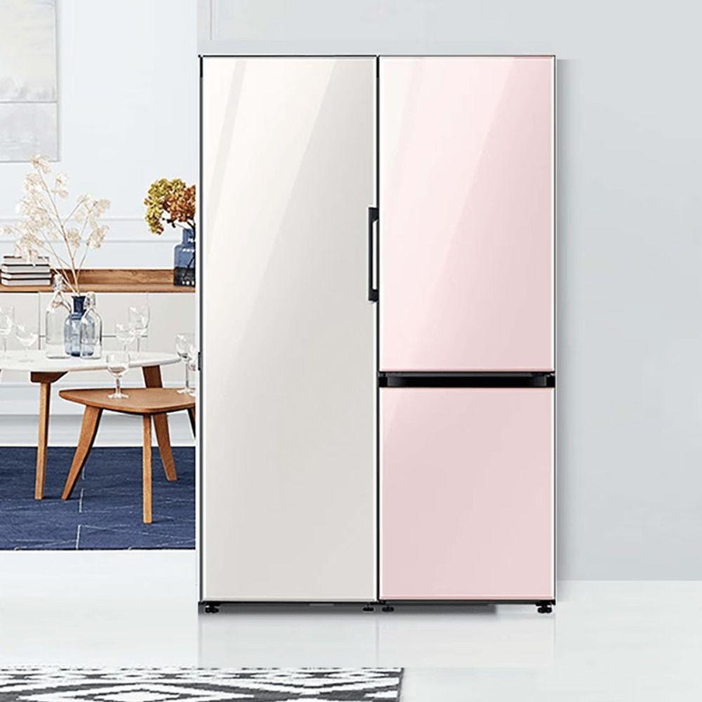 Painel Samsung Bespoke em Vidro Bege Satin Beige 1DOOR RA-R23DAA39GG - 2