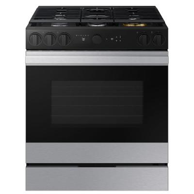 Fogão Samsung NSG6DG8700SRAZ 5Q Série 7 com Câmera e Air Fry 76L Preto Inox