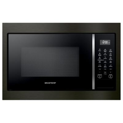 Microondas Brastemp de Embutir 32 Litros Eclipse com 18 Receitas Pré-Programadas Preto 220V BM146APBNA