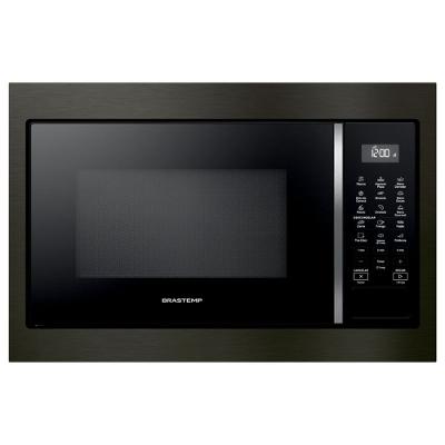 Microondas Brastemp de Embutir 32 Litros Eclipse com 18 Receitas Pré-Programadas Preto 220V BM146APBNA