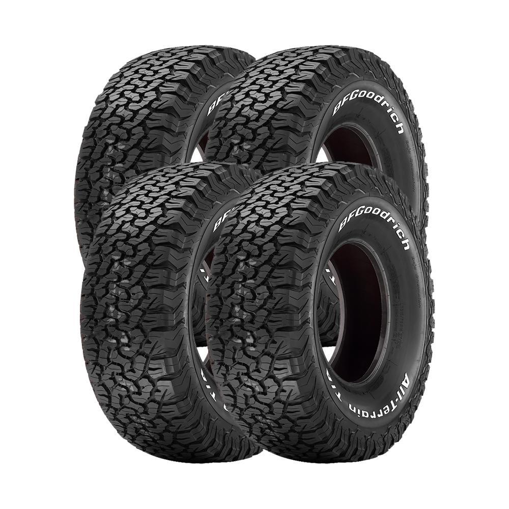 Jogo 4 Pneus BFGoodrich Aro 17 All Terrain T/A KO2 LT 265/70R17 112/109S 8 Lonas - Letras Brancas - 1