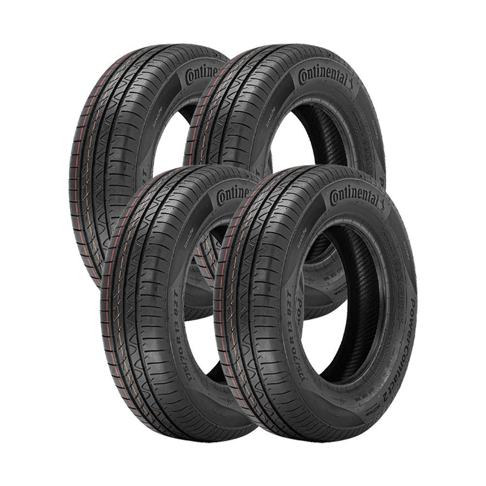 Jogo 4 Pneus Continental Aro 14 PowerContact 2 185/70R14 88H - 1