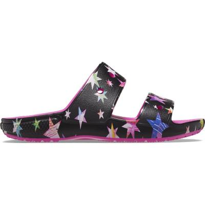Sandália crocs classic star print sandal k juice/multi