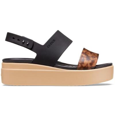 Sandália crocs brooklyn tort low edge black/multi