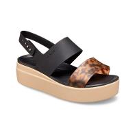 Sandália crocs brooklyn tort low edge black/multi