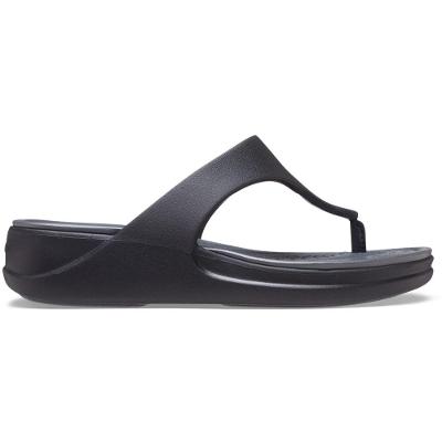 Chinelo crocs monterey ii wedge flip w  black