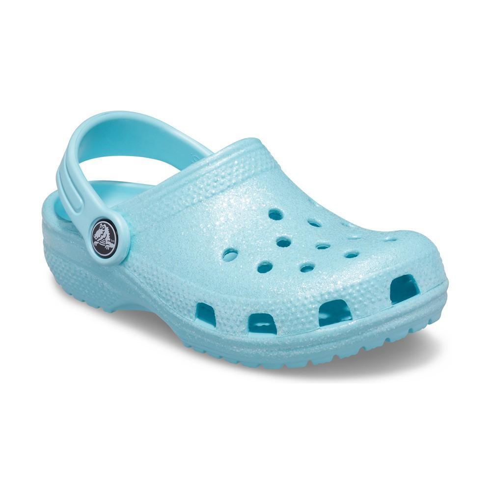 Crocs classic glitter clog infantil ice blue - 2