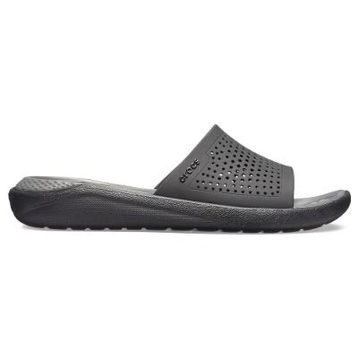 Chinelo crocs literide slide black/slate grey