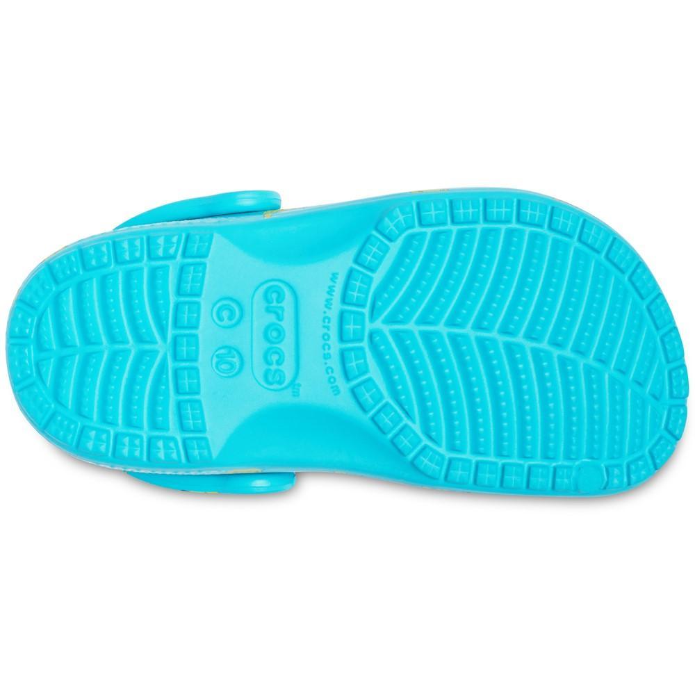 Crocs classic food print infantil digital aqua - 6