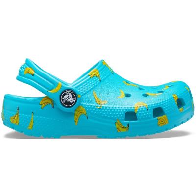 Crocs classic food print infantil digital aqua