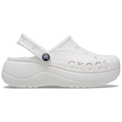 Sandália crocs baya plataform clog white