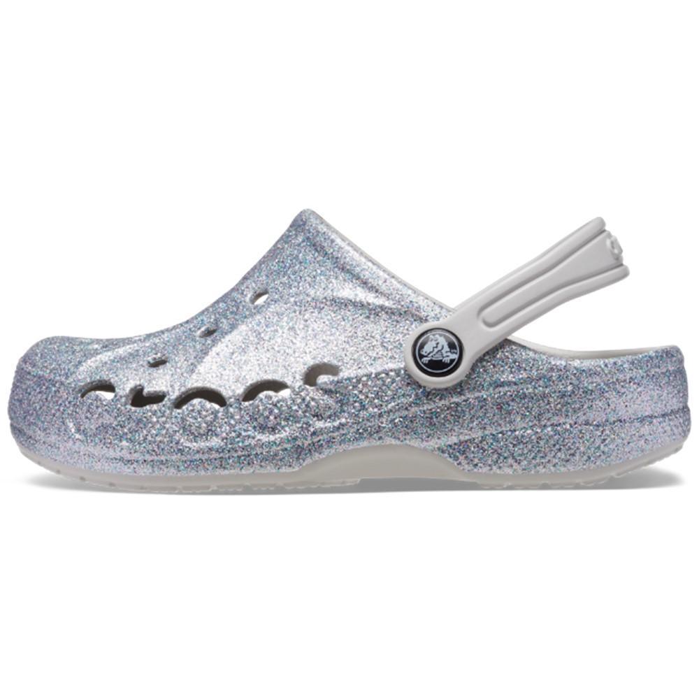 Sandália crocs baya glitter clog  silver - 3