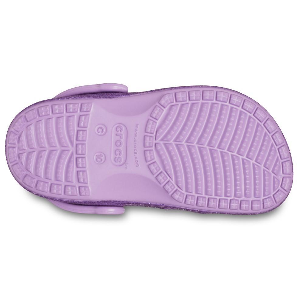 Sandália crocs baya glitter clog  orchid - 6