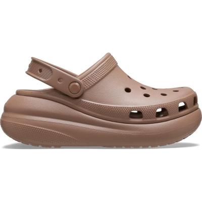 Sandália crocs classic crush platform clog latte