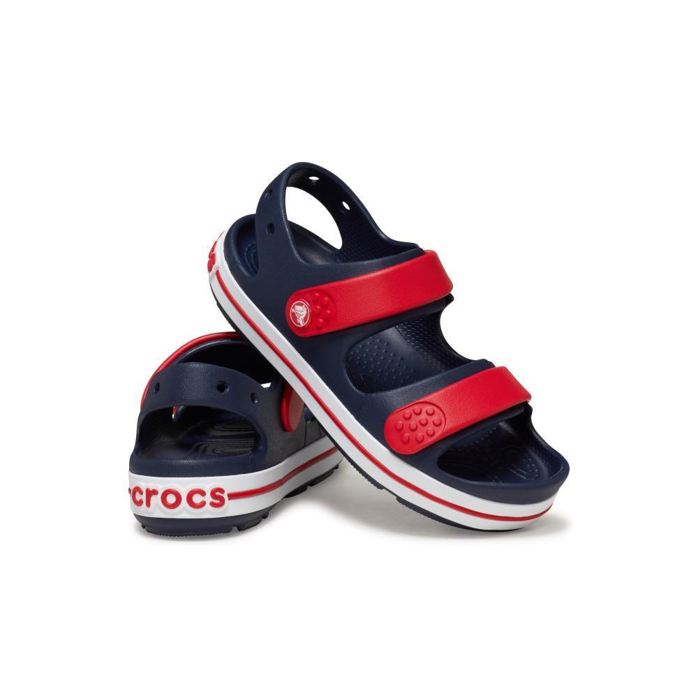 Sandália crocs crocband cruiser sandal k navy/varsity red - 4