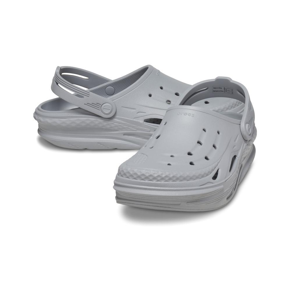 Sandália crocs off grid clog light grey - 4