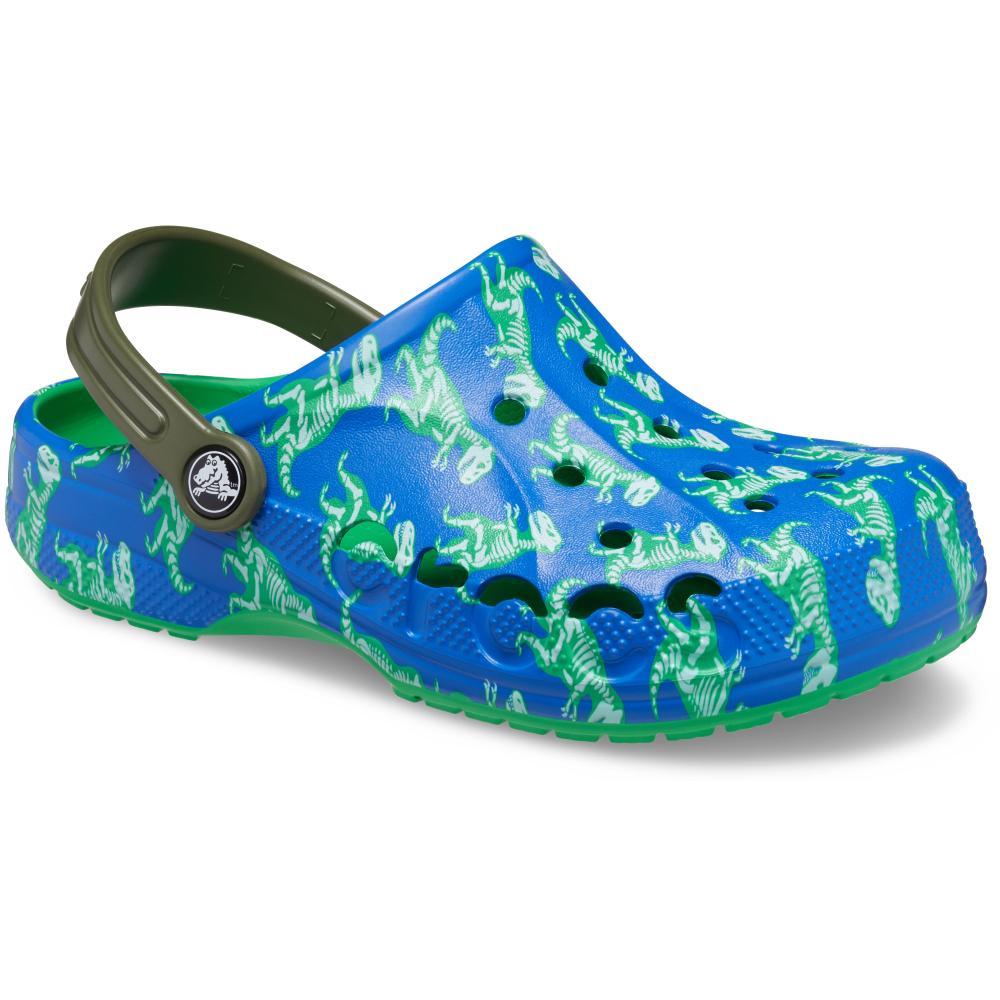 Sandália crocs baya graphic clog t blue bolt/multi - 2