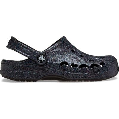Sandália baya glitter clog black