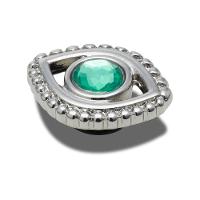 Jibbitz™ olho de metal com esmeralda  unico - 2